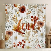 Castle Fairy Autumn Tree Leaves Black Out Curtains for Teens Women Men,Vintage Rustic Flower Curtains Pack Of 2 (42X63 Each),Botanical Plants Bedroom Curtains,Breathable Home Decor