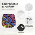 thumbnail image 6 of Lsque Vintage Audio Cassettes Printed Women's Running Shorts with Liner Pockets,Elastic Quick Dry Workout Athletic Gym Yoga Shorts,Womens High Waist Shorts-XX-Large, 6 of 9