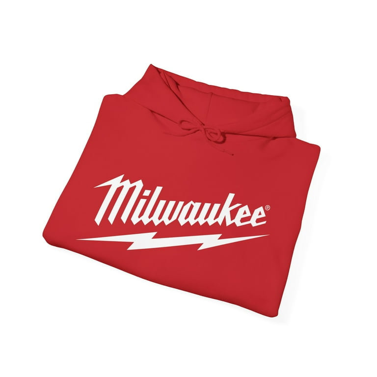 Milwaukee Tool Unisex Hoodie Hooded Sweatshirt Pocket Red Automotive Gear