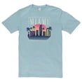 thumbnail image 2 of Plus Size Retro Miami Graphic Design Deluxe Jersey T-Shirt - Blue Mist 2XL, 2 of 4