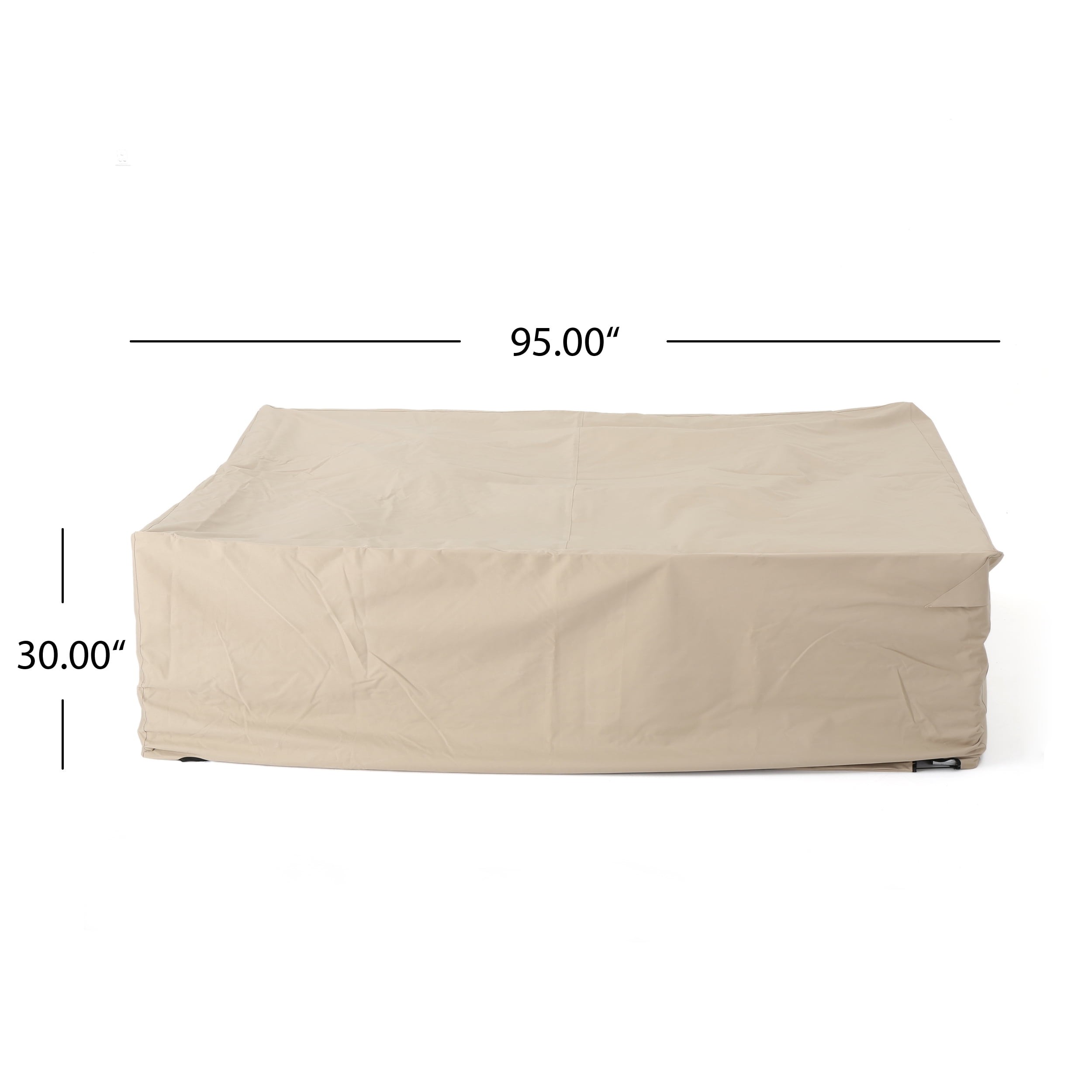 Outdoor Furniture Protective Cover, Waterproof Dining Table Dust Cover for Patio Garden, Beige