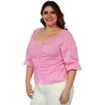 thumbnail image 2 of Blusa campesina Roman Fashion 0109 Rosa T 40, 2 of 6