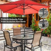 14 Pieces Umbrella Pole Wedge 2 Inch Patio Table Umbrella Thicker Hole Ring Plug and Cap Set Wrought Iron Outdoor Patio Furniture Glide Protectors for Table and Chair Feet