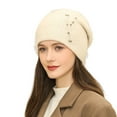 thumbnail image 2 of Wool Slouchy Knit Beanies Winter Hats for Women Soft Warm Slouch Skull Beanie Cap, 2 of 6