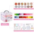 thumbnail image 2 of Kit de pulsera de amistad de 12 estilos con cuentas de cadena y letras Afortunado Sencillez, 2 of 5