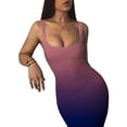 thumbnail image 3 of USSUMA Dresses For Women Party Casual,Women's Sexy Bodycon Tank Dress Sleeveless Ombre Basic Midi Club Dresses Casual Summer Dresses, 3 of 8