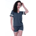 thumbnail image 6 of Moomaya Womens Plain Nightwear Set w/ Shorts Cotton Sleepwear 2 Pcs Nightdresses, 6 of 8