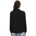 thumbnail image 4 of Asklazy Womens Dressy Chiffon Blouse Business Work Casual Tie Neck Shirt Tops,US Size,L,Black, 4 of 13
