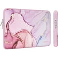 thumbnail image 5 of Mosiso 13.3 inch Laptop Sleeve for MacBook Pro 14 inch M4 M3 M2 M1 Lenovo Dell HP Asus Acer, Protective Neoprene Notebook Bag with Small Case, Pink Marble, 5 of 7