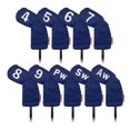 thumbnail image 1 of 9x Golf Iron Headcover Set, Golf Club Head Cover con gran número ,,,7,8,9,PW,SW,AW Protección Cuello Impermeable Guardia Accesorios para golf , DYNWAVEMX Cubierta de cabeza de hierro de golf, 1 of 8