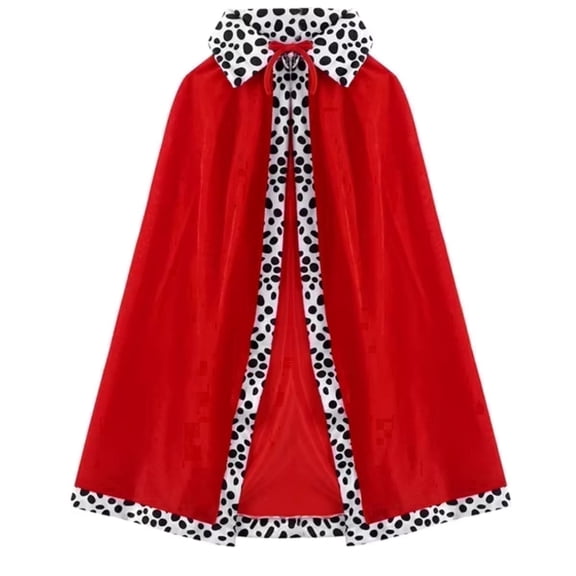 Cruella De Vil Dalmatians Red Costume Capes & Cloaks for Kids