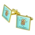 thumbnail image 1 of Calc You Later Catch Calculator Funny Humor Square Cufflink Set - Silver or Gold, 1 of 6