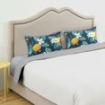 thumbnail image 3 of Yayeee Pillowcase King Size Set of 2 Satin Wrinkle Resistant Pillow Case, Lemon Leaves, 3 of 7