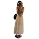 thumbnail image 2 of Culottes blancos para mujer, corte A, escote plisado, cintura alta, drapeado, pierna ancha, 2 of 3