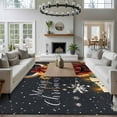 thumbnail image 4 of Snowflake Highland Cow Area&nbsp;Rug 5x7ft Candle Pine Tree Merry Christmas Non-Slip&nbsp;Washable Square&nbsp;Rugs Soft Felt Indoor Floor Mat for Bedroom Kitchen Living Room Bathroom, 4 of 9