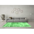thumbnail image 3 of Ahgly Company Indoor Square Abstract Emerald Green Modern Area Rugs, 3' Square, 3 of 4