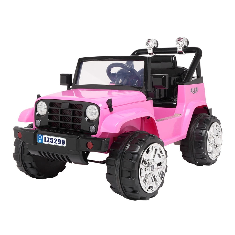 Ride On Car Kids Jeep 12V Electric Battery Remote Control MP3 LED Light Pink 