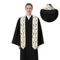 thumbnail image 4 of Fotbe Cartoon Monkey Printed Class of 2024 Graduation Stole, 4 of 7