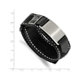 thumbnail image 2 of Stainless Steel Brushed Black Nylon With Adj. Velcro Close Medical Bracelet Made In China srb2186, 2 of 2