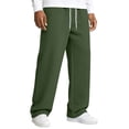 thumbnail image 2 of Dresfit Mens Lounge Sweatpants Wide Leg Baggy Pants Sumemr Waffle Knit Drawstring Textured Trousers 2026 Elastic Waist Relaxed Fit Solid Slacks with Pockets Army Green M, 2 of 8