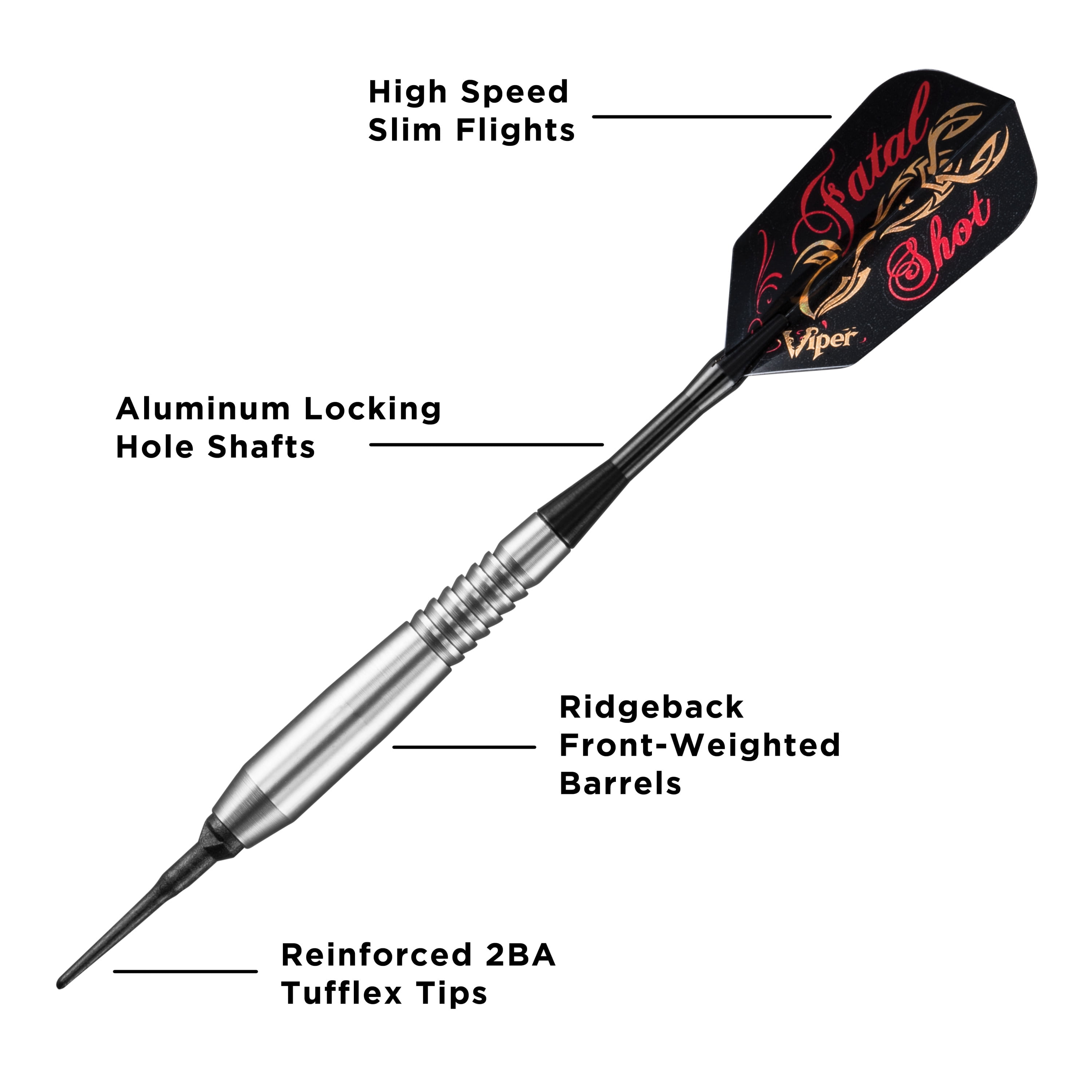 Viper Underground Fatal Shot Soft Tip Dart Set, 18 Grams