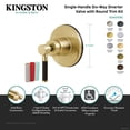thumbnail image 4 of Kingston Brass KS4032DKL Kaiser Single-Handle Six-Way Diverter Valve with Round Trim Kit in Polished Brass, 4 of 5