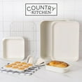 thumbnail image 2 of Nonstick Stackable Bakeware Set - Deluxe Heavy Duty, Durable, Easy Release Baking Set, 8 Pcs, Cream, 2 of 4