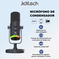 thumbnail image 2 of USB Condenser Gaming Microphone with RGB Light, Noise Cancelling PC Mic for Streaming, One-Click Mute Podcast Microphone for iPhone Android Tablet Laptop, 2 of 7