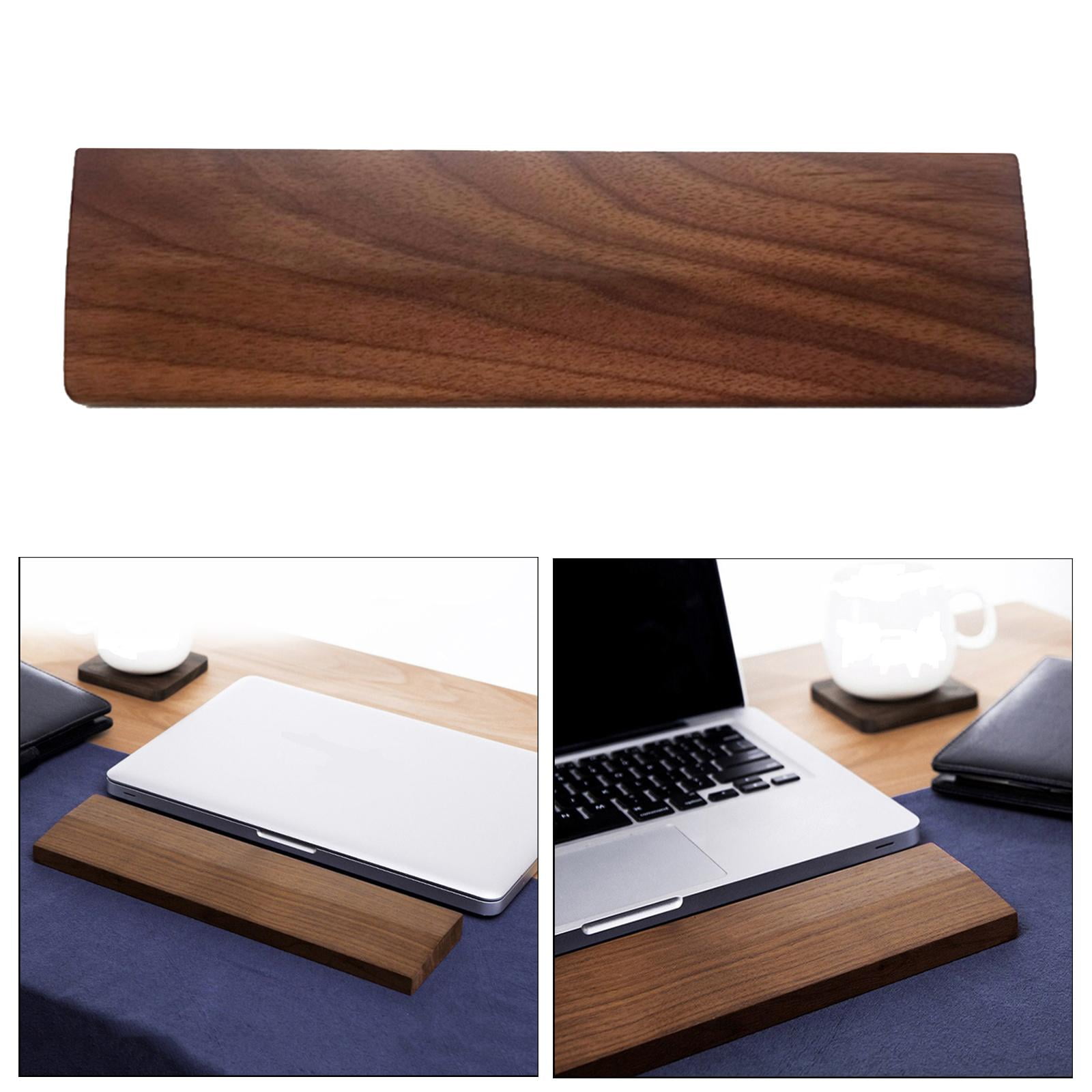 Mechanical Keyboard Holder Wooden Hand Pad Wrist Pad Palm Rest Support Easy Typing, Polished S Brown