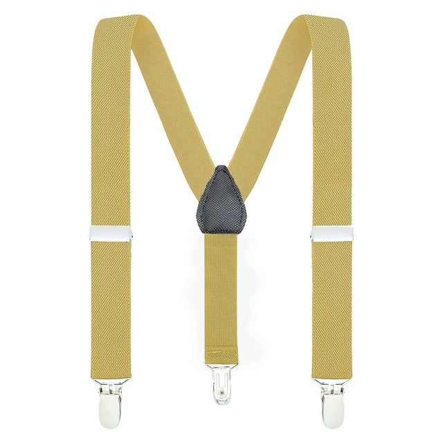 Buyless Fashion Adjustable Suspenders for Kids Toddlers Baby Elastic Solid Color 1 Inch - Y Back Design