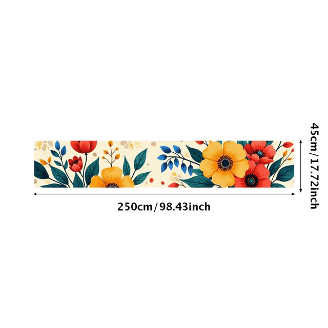 Colorful Floral Patterned Backdrop Banner Party Decorations Spring Festival Event Photography Props Background Decor Happy Gathering Celebration Decorations
