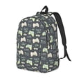 thumbnail image 1 of Disketp Gamers Mochila de Lona Estampada, Mochila Escolar de Viaje Ligera para Estudiantes y Portátil-Medium, 1 of 5