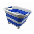 thumbnail image 4 of SAMMART 39L (10.3 Gallons) Collapsible Plastic Laundry Basket with Wheels-Foldable Pop Up Storage Container, 4 of 7