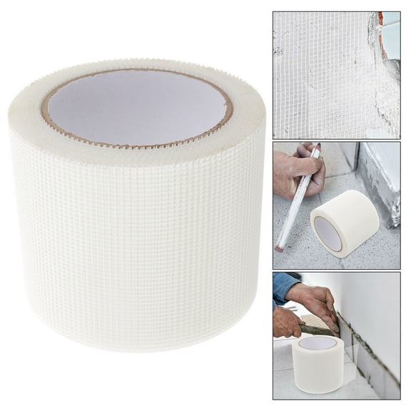 Masteelf 1 Roll Fiberglass Repair Product Drywall Corner Tape Self Adhesive Mesh Tape Wall Crack Tape Wall Crack Repair Tape Fiberglass Cloth Tape