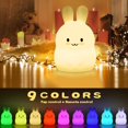 thumbnail image 2 of Luz nocturna Conejito YONGSHENG para niños Regalo de Pascua Kawaii Decoración de Habitación LED 9 colores, 2 of 5