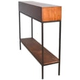 thumbnail image 3 of Bowery Hill Modern Metal Console in Chestnut and Black, 3 of 4