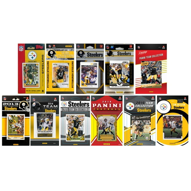 C&I Collectables NFL Pittsburgh Steelers 11 Ensembles de Cartes à Collectionner sous Licence