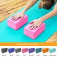 thumbnail image 6 of Sol Living Yoga Blocks 2 Pack High Density EVA Foam Yoga Cushion Stretching Pilates Meditation Exercise Equipment Support Deepen Poses Odor Free Non Slip Yoga Accessories - 4" x 6" x 9"- Pink, 6 of 9