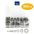 thumbnail image 3 of 360pcs 8 Sizes Stainless Steel Flat Washers Assortment Set Kit with Storage Box Portable(M2 M2.5, 3 of 8