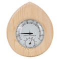 thumbnail image 1 of Sauna Thermometer Hygrometer,Teardrop Shaped 2-in-1 Wooden Thermo Hygrometer Steam Sauna Room Accessory, 1 of 5