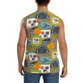 thumbnail image 4 of Uemuo Hawaiian Style Pattern Men's Sleeveless T-Shirt,Muscle Athletic Tank Top, Moisture-wicking Quick-dry Breathable Classic Tee Top for Gym Run Outdoor Sports-X-Large, 4 of 8
