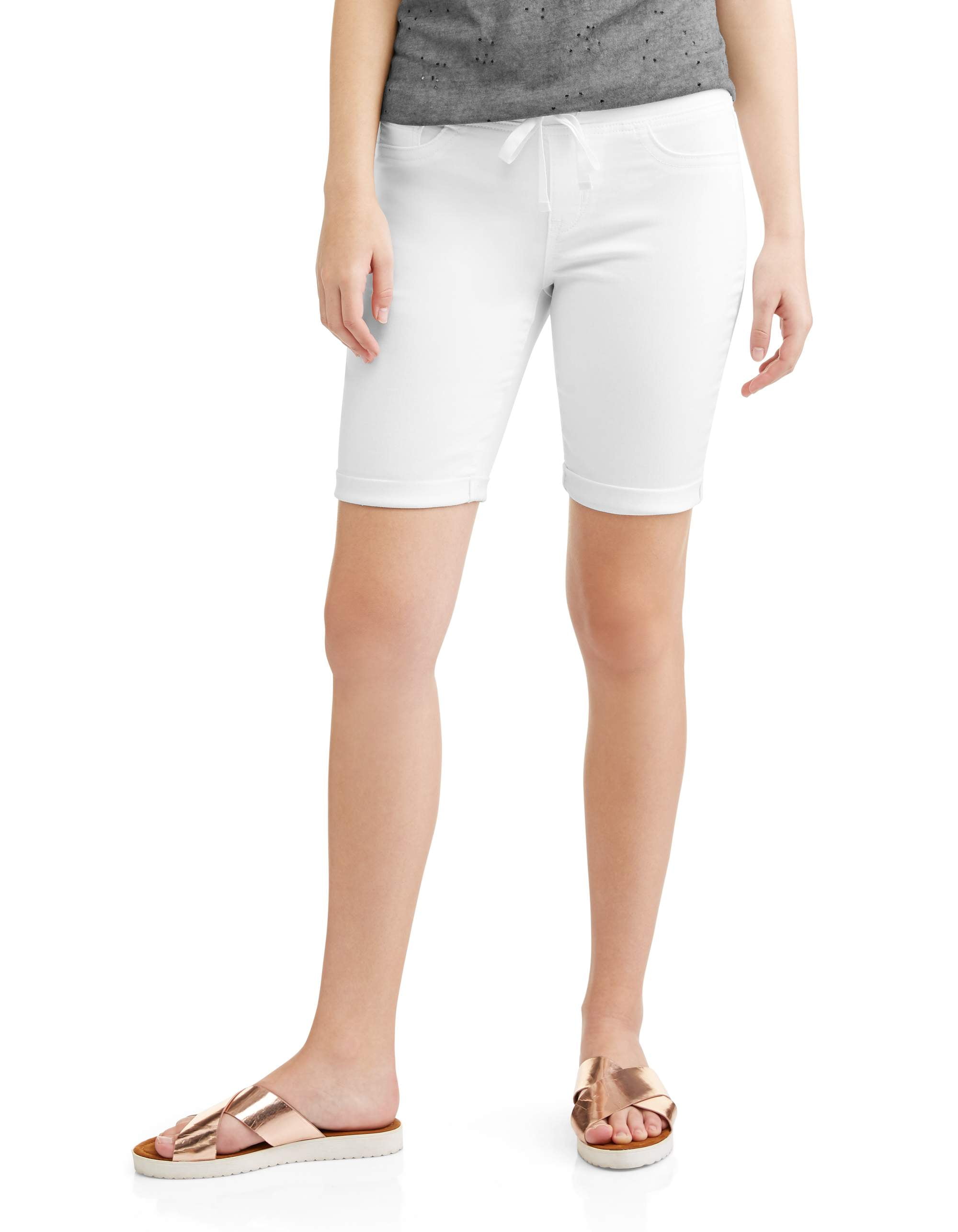 No Boundaries Juniors' pullon bermuda soft denim shorts (up to 2xl