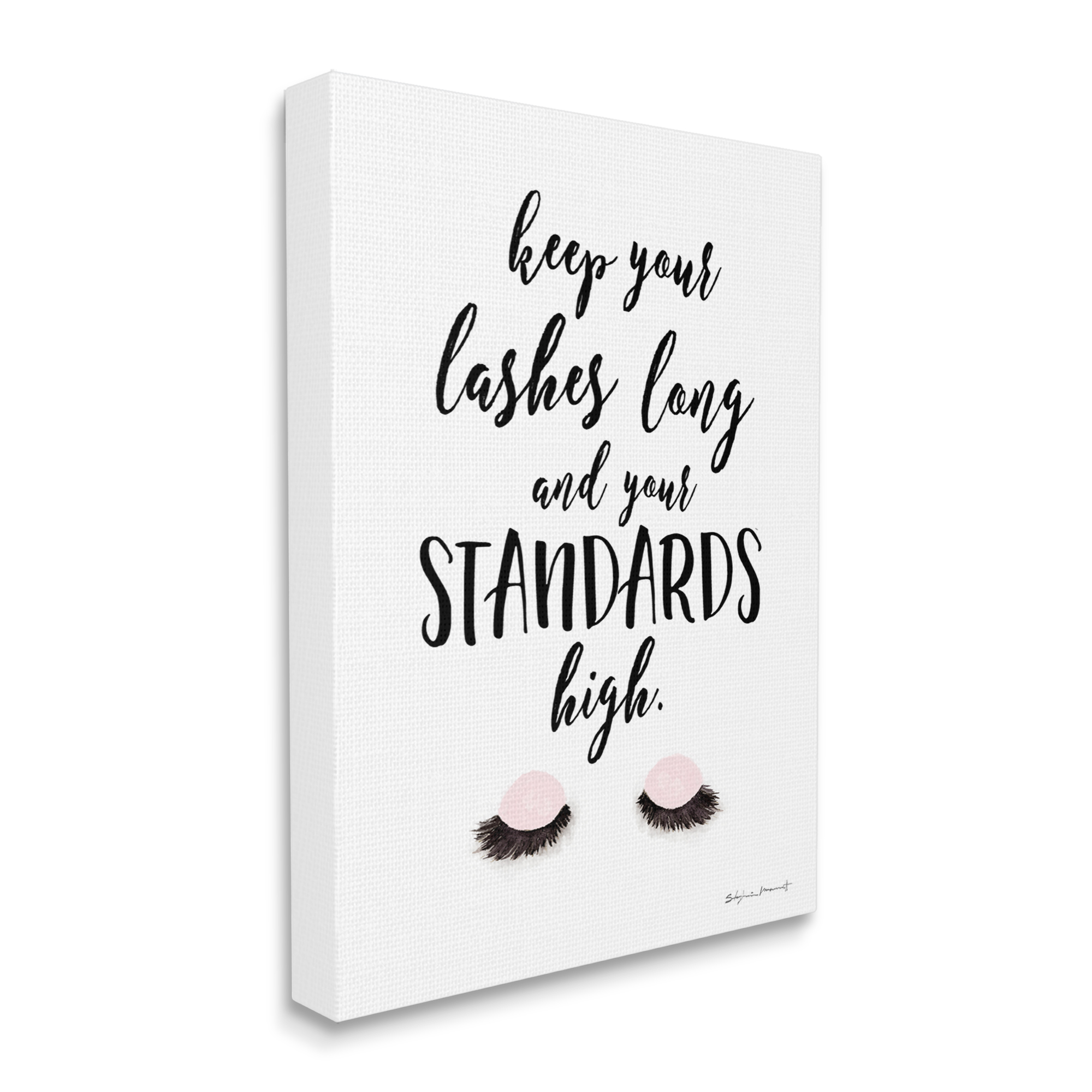 Stupell Industries Keep Lashes Long Standards High Phrase Glam Eyes, 30 x 40, Design by Stephanie Workman Marrott