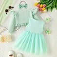 thumbnail image 7 of Kiijoy Newborn Girls Outfits Cute Floral Mesh Dress with Long Sleeve Jacket, Sizes 9-12M, 7 of 7