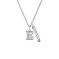 thumbnail image 2 of Delight Jewelry Silvertone Crystal Initial - E - Silvertone Courage Strength Wisdom Honesty Bar Charm Necklace, 23", 2 of 4
