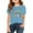 Light Blue, variant on KAUOD Girls First Day of Second Grade Shirt Boys Back to School Clothes Kids Classic Short Sleeve Crewneck T-Shirt Tops