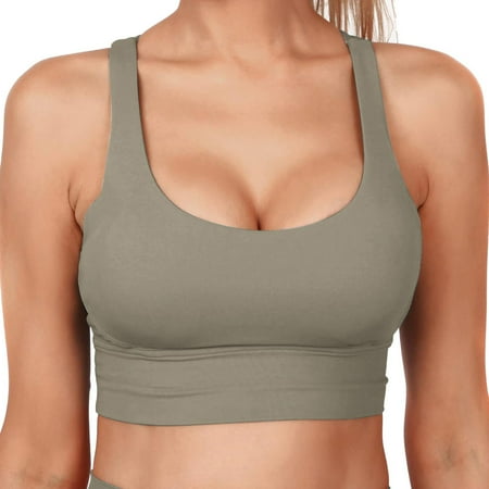 

Womens Bras Sports Strappy Padded Medium Support Yoga Workout Tops Bras for Women