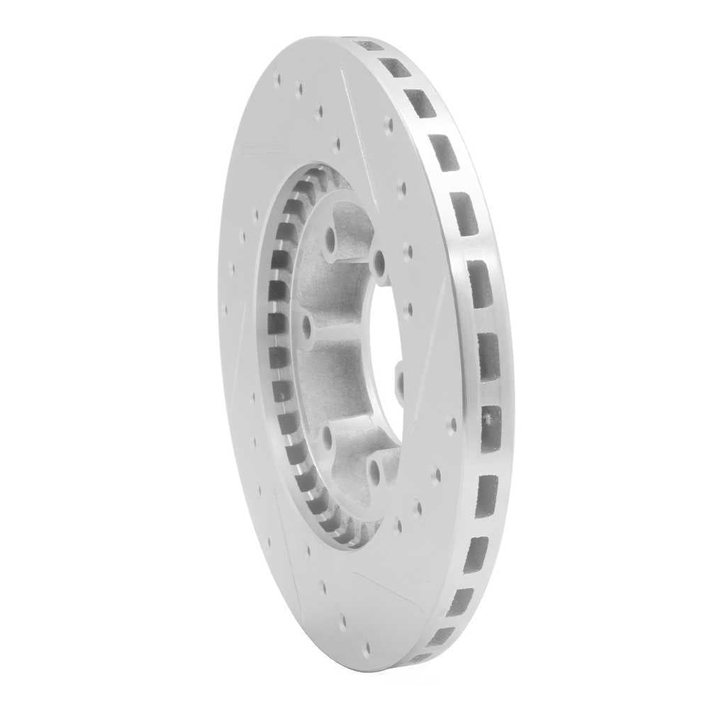 Dynamic Friction Company 631-72052L DFC Brake Rotor - Drilled And Slotted - Silver