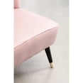 thumbnail image 3 of Upholstered Accent Chair for Office | Comfortable Sitting with Dense Foam | Polyester Velvet with Dimension Design | Sturdy Rubberwood Legs, 3 of 5