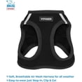 thumbnail image 3 of Voyager Step-in Air Dog Harness w/Leash - All Weather Mesh Step in Vest Harness for Small and Medium Dogs by General - Black, M (Pack of 2), 3 of 19